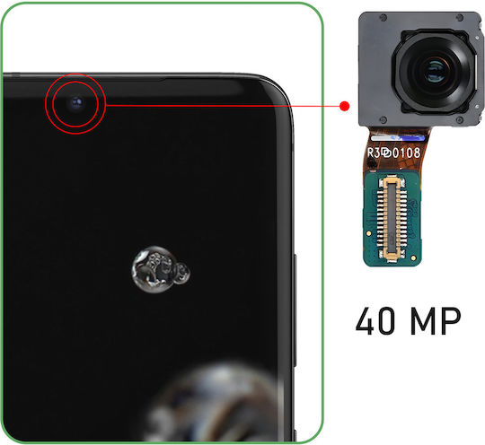 Cameră frontală Clappio Samsung Galaxy S20 Ultra Senzor selfie 40mp Negru