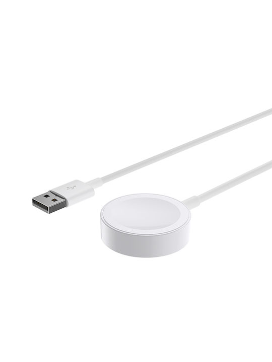 Cablu de Încărcare Apple Watch Eficient și Sigur Lungime 1m Alb