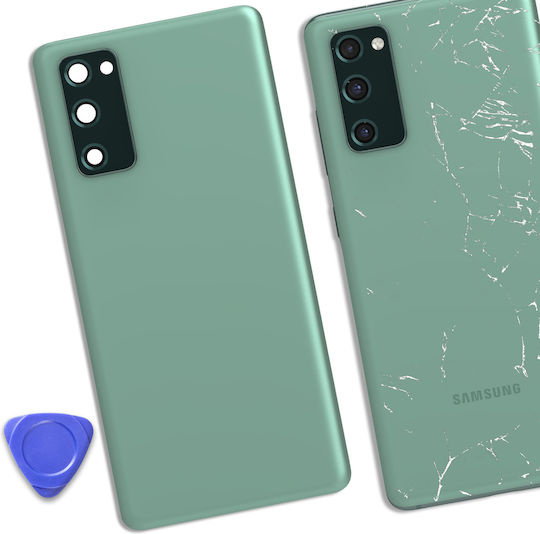 Clappio Replacement Rear Window Samsung Galaxy S20 Fe Pale Green