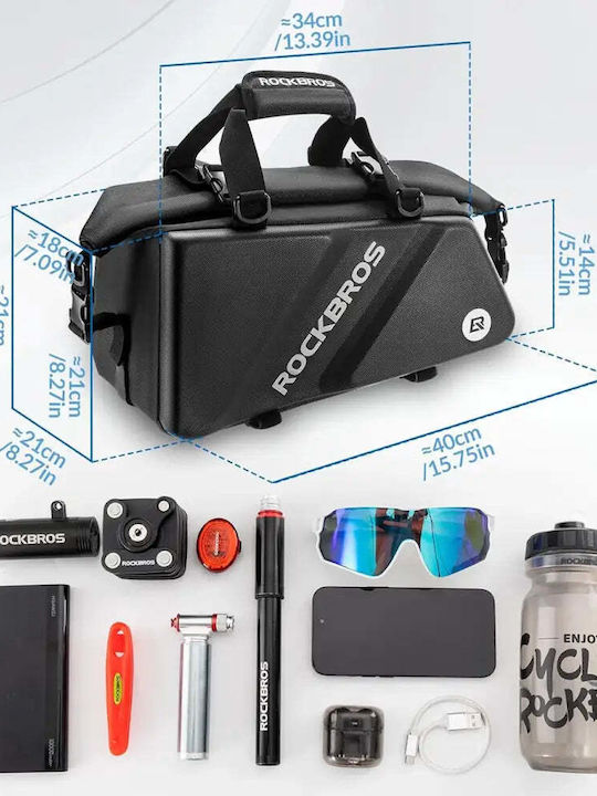 Rockbros Τσαντάκι Σχάρας Ποδηλάτου 11.6lt Μαύρο