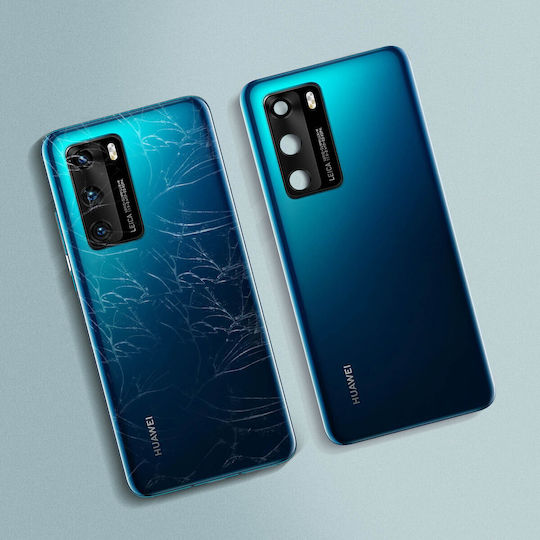 Huawei P40 Battery Cover Original Huawei Back Cover Blue
