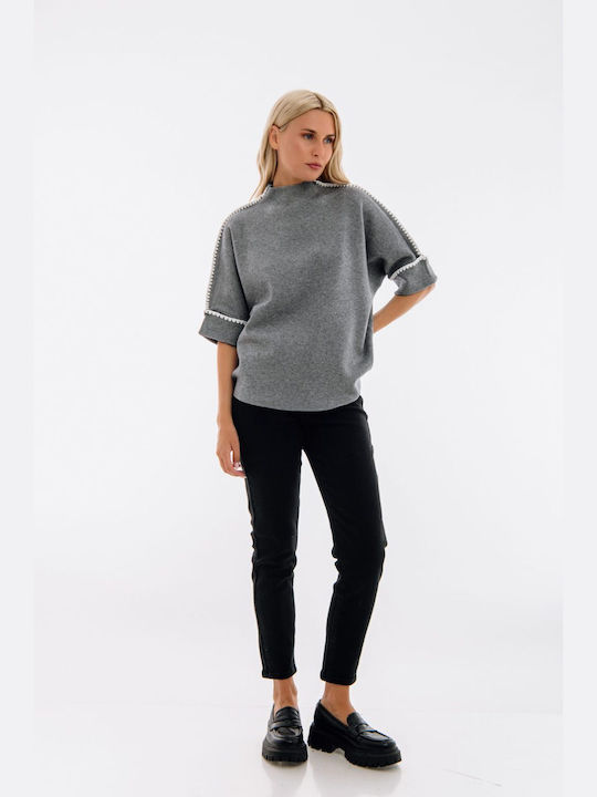 Freestyle Damen Pullover Rollkragen grey