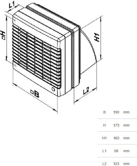 Window Fan Diameter 125mm Mao2