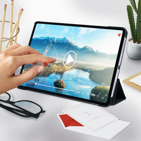 Husă Trifold Flip Stand Apple iPad Pro 12.9 2020 2018 Slim Gri