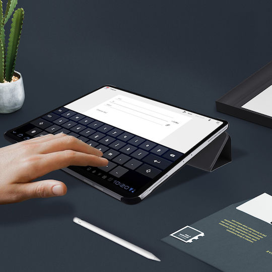 Husă Trifold Flip Stand Apple iPad Pro 12.9 2020 2018 Slim Gri