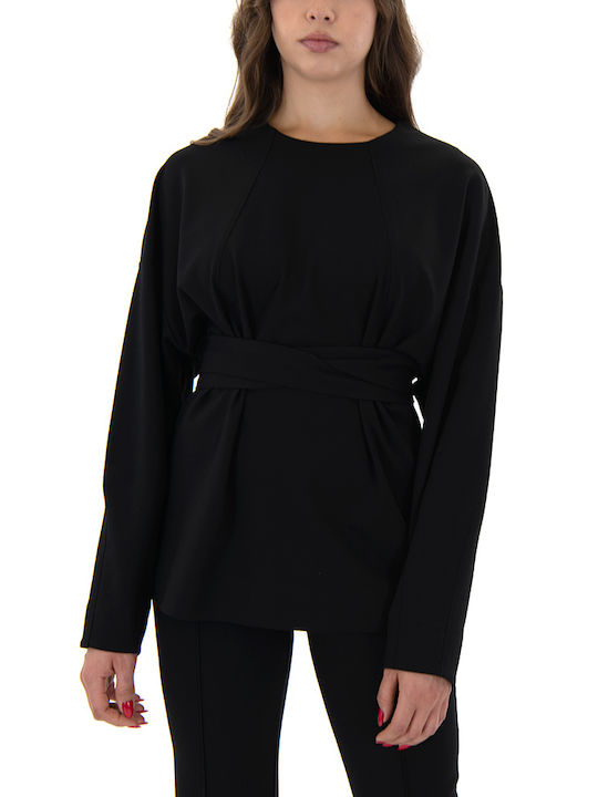 Moutaki Women's Blouse Long Sleeve Black