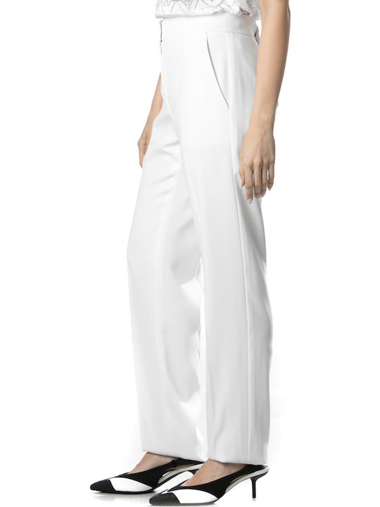 Damen Stoff Hose Weiß