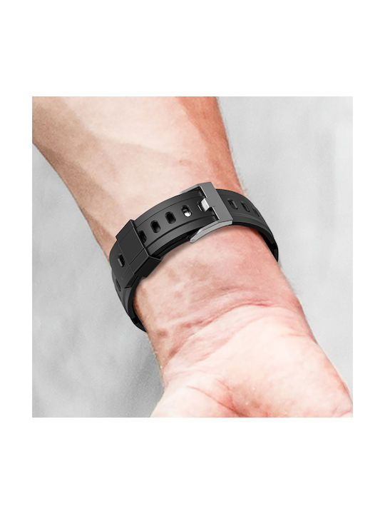 Силиконова регулируема каишка за Apple Watch Ultra 49mm Черна