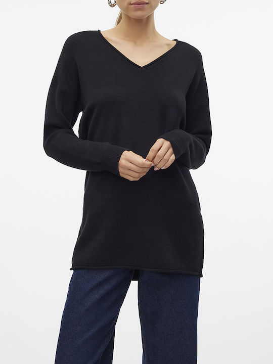 Women's Long Sleeve Sweater Turtleneck Black