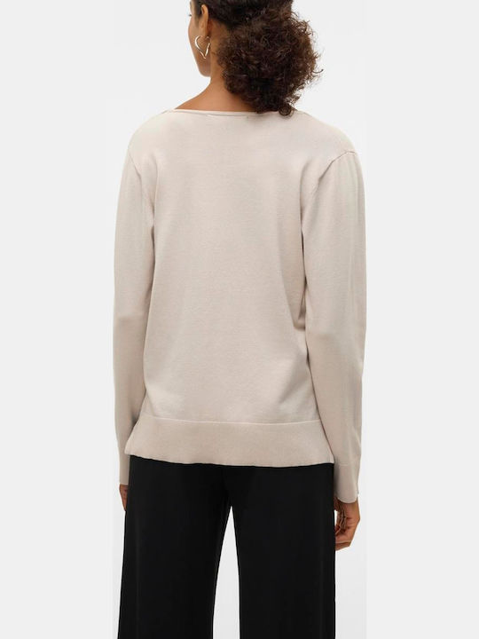 Vero Moda Silje Pulover Bej Moonbeam