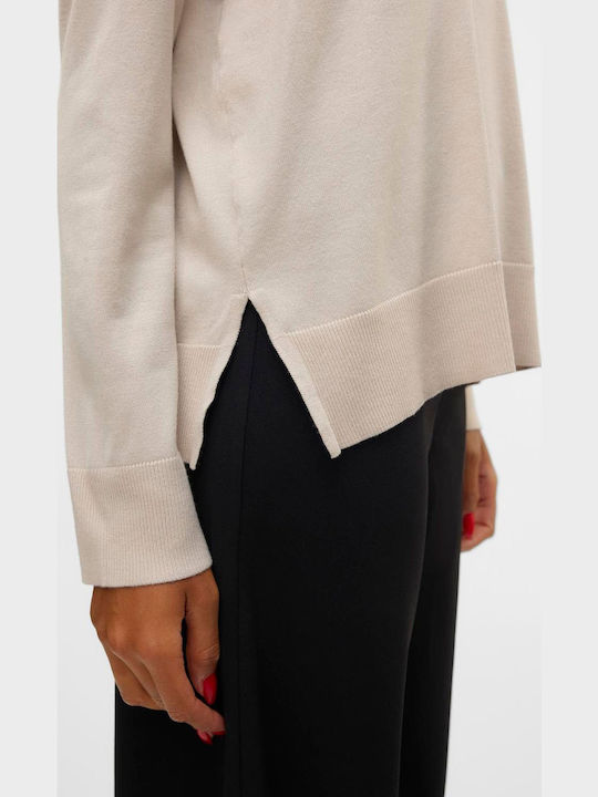 Silje Women's Long Sleeve Sweater with V-Neck Moonbeam