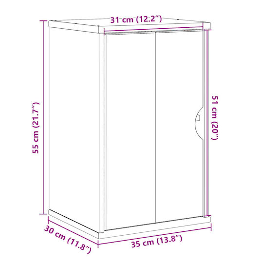 vidaXL Badezimmerschrank B35xT30xH55cm Braun