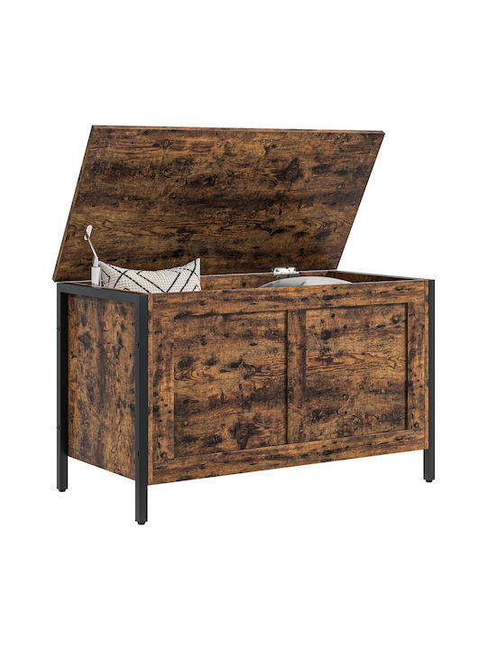 HomCom Dekorative Truhe Hölzernes Braun 80x40x49cm