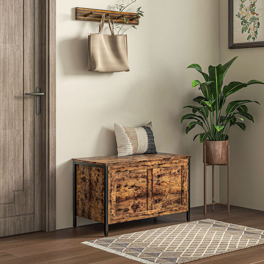 HomCom Декоративна куфар Дърво Кафяв 80x40x49бр
