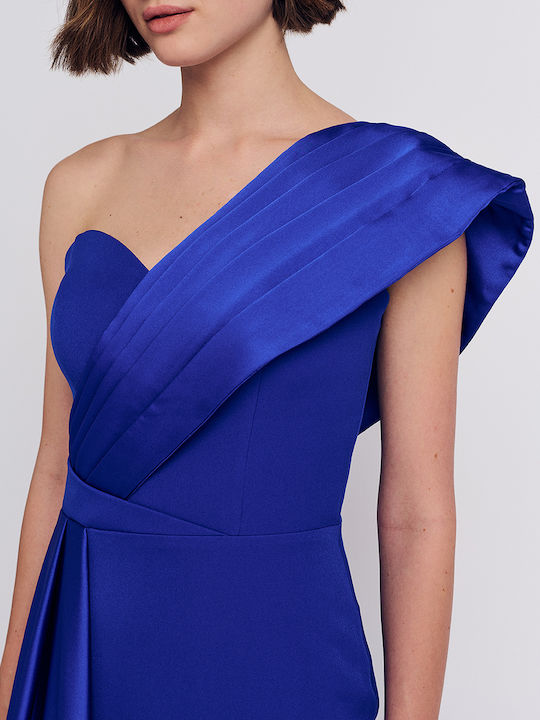 Forel Maxi Evening Dress Satin blue royal