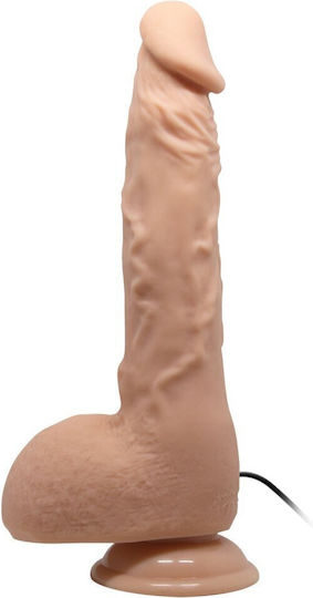 Dildo Vibrator Debra Jason 9"8" Tpr Material Remote Control Realistisches Dildo mit Hoden und Saugnapf Fleisch 25cm