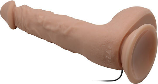 Dildo Vibrator Debra Jason 9"8" Tpr Material Remote Control Realistisches Dildo mit Hoden und Saugnapf Fleisch 25cm