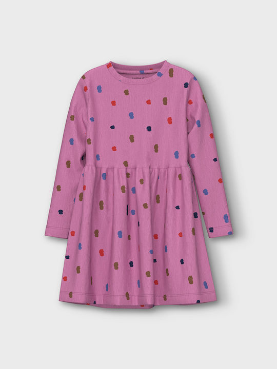 Name It Kids Dress Long Sleeve Fuchsia Pink