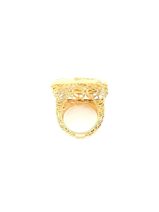 PS Silver Women's Gold Plated Silver Ring