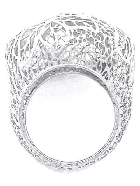 PS Silver Ring with Zircon made of Silver