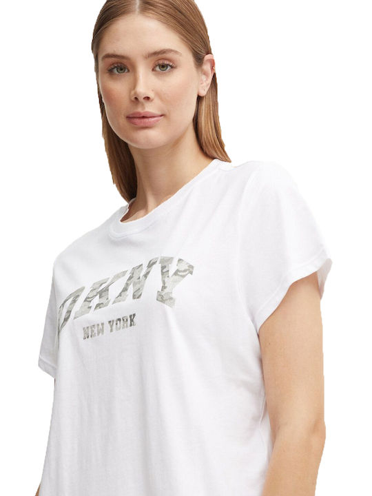 DKNY Damen T-shirt Weiß