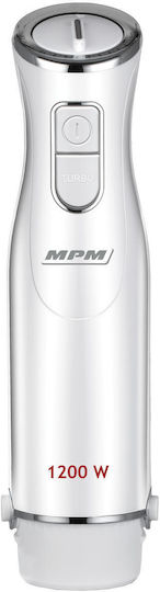 MPM Ръчен Блендер с Анооксидажна Пръчка 1200W Бял