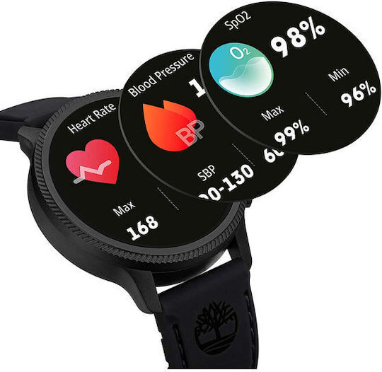 Timberland Trail Force S1 48mm Smartwatch with Heart Rate Monitor (Black)