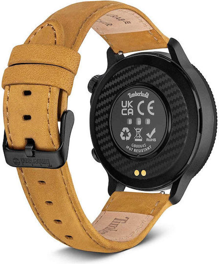 Timberland Trail Force S1 48mm Smartwatch με Παλμογράφο (Light Brown Leather Strap Gift Set)