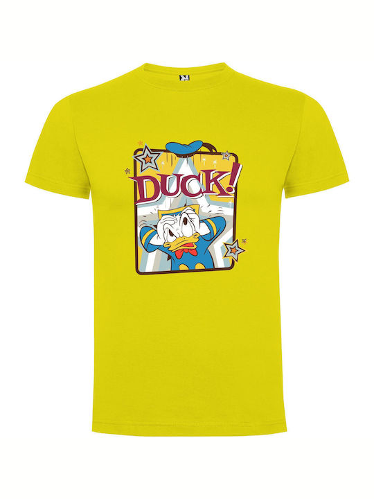 Starry Duck Adventures T-shirt Yellow Cotton