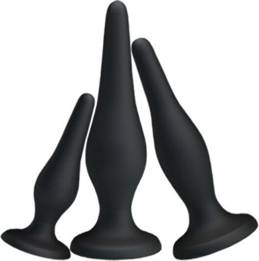 Dop Anal Pretty Love Mini Anal Kit Set 3 Pieces Silicone