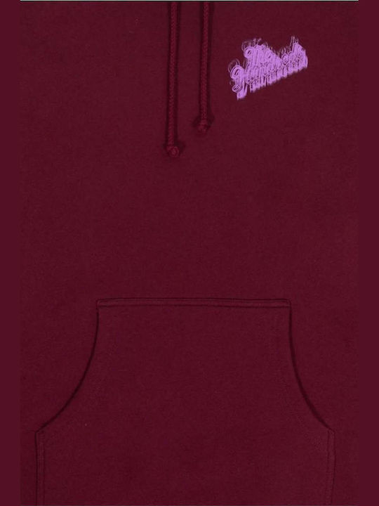 Φούτερ με Κουκούλα Burgundy