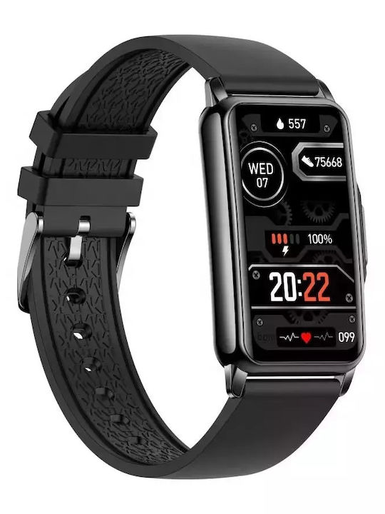 Women's Smart Bracelet Nubi H80 Pulse Calories Blood Pressure Bluetooth Notifications Pedometer Black