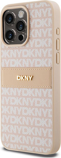 Θήκη Dkny Pu Leather Repeat Pattern Tonal Stripe Case Apple Iphone 15 Pro Max 6.7" Pink