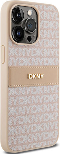 Θήκη Dkny Pu Leather Repeat Pattern Tonal Stripe Case Apple Iphone 15 Pro Max 6.7" Pink