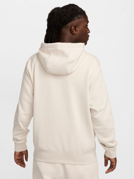 Nike Sportswear Men's Sweatshirt with Hood and Pockets Ecru