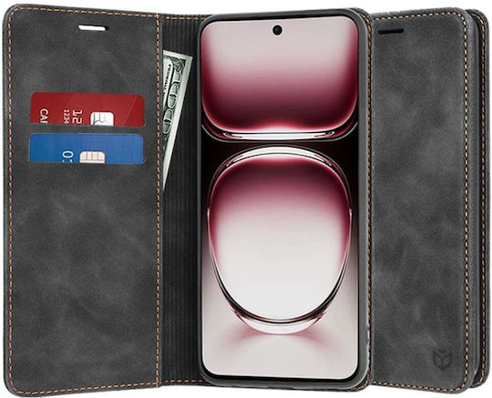Techsuit Back Cover Δερματίνης Μαύρο (Oppo Reno12 Pro)