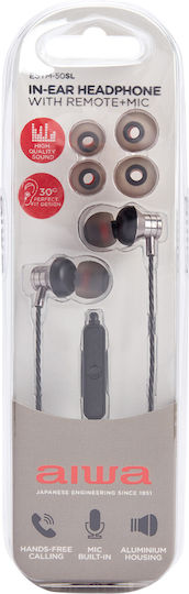 Aiwa 262-AIW-TM50SL In-Ear Freisprecheinrichtung Kopfhörer mit Stecker 3.5mm Gray