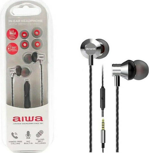 Aiwa 262-AIW-TM50SL In-Ear Freisprecheinrichtung Kopfhörer mit Stecker 3.5mm Gray