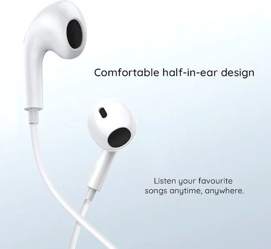 Baseus Encok Cz17 In-ear Handsfree Ακουστικά με Βύσμα USB-C Λευκό