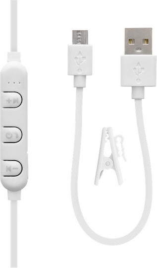 Streetz HL-BT304 In-ear Handsfree Ακουστικά με Βύσμα 3.5mm Λευκό