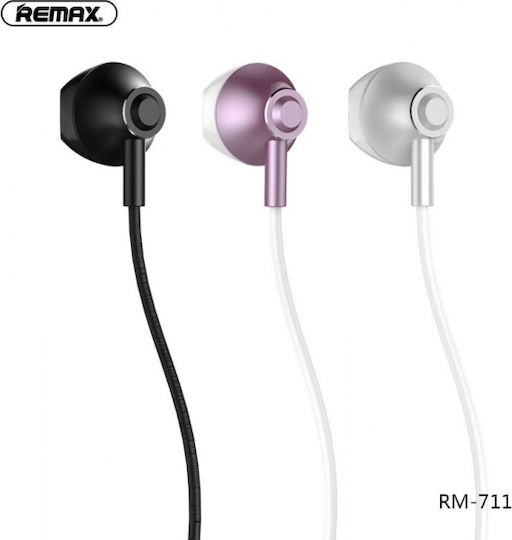 Remax RM-711 Earbuds Handsfree Headphones with Connector 3.5mm Gray