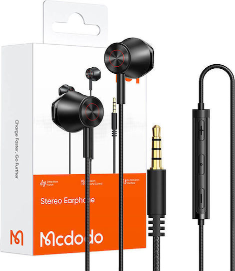 Mcdodo HP-4060 In-ear Handsfree με Βύσμα 3.5mm Μαύρο