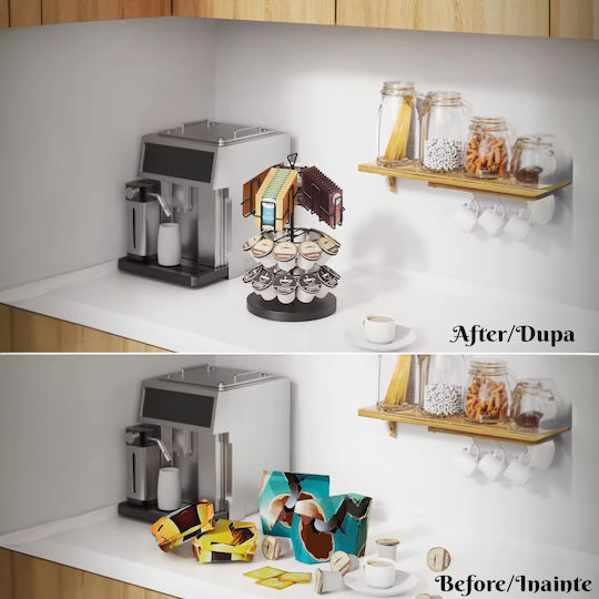 Quasar Metalic Stand de depozitare pentru 20 capsule 24x24x33cm