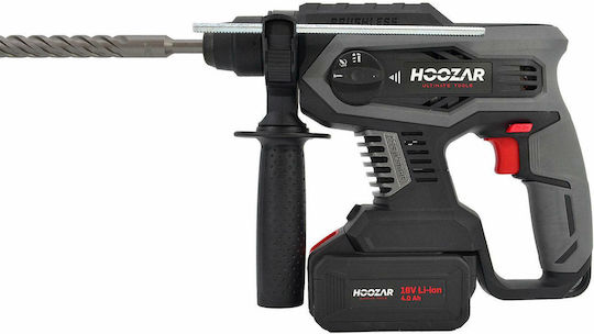 Hoozar RH10BL Percuție Ciocan rotopercutor Baterie Fără perii 18V 2x4Ah cu Suport SDS Plus