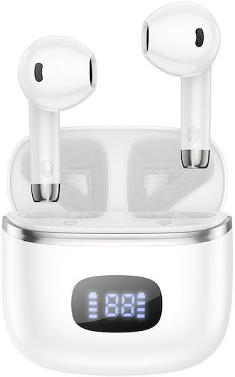 Hoco EQ1 Earbud / In ear Bluetooth хендсфри Слушалки с Кутийка за Зареждане Бял