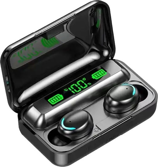 Clever In-ear Bluetooth Handsfree Căști cu Carcasă de Încărcare Negru