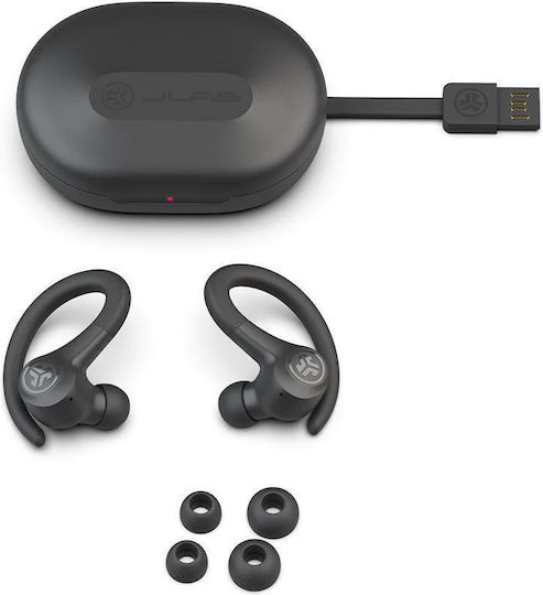 Jlab Go Air Sport In-ear Bluetooth Handsfree Căști cu Rezistență la Transpirație și Carcasă de Încărcare Negru