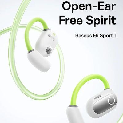 Baseus Eli Sport 1 PM20A Air Conduction Bluetooth Handsfree Earphones with Sweat Resistance and Charging Case Stellar White