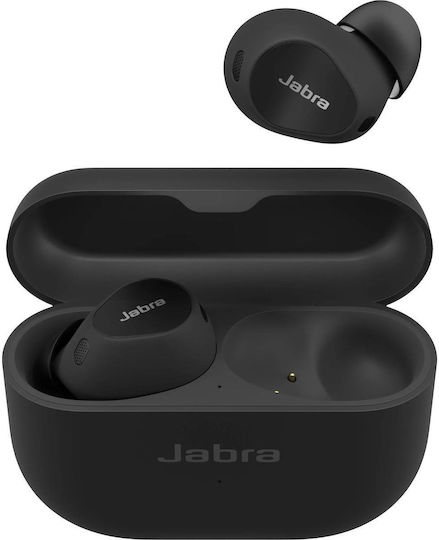 Jabra Elite 10 In-ear Bluetooth Handsfree Ακουστικά με Αντοχή στον Ιδρώτα και Θήκη Φόρτισης Gloss Black