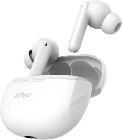 iPro TW300 In-Ear Bluetooth-Freisprecheinrichtung Kopfhörer mit Ladeetui Weiß